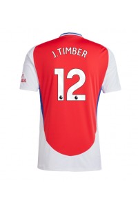 Arsenal Jurrien Timber #12 Voetbaltruitje Thuis tenue 2024-25 Korte Mouw